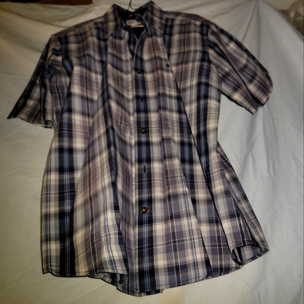 Men's Tall Carhartt Sz L Red/Blue Checkered Shirt